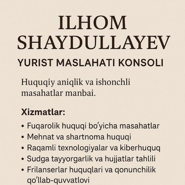 Yuridik xizmatlar Yuridik xizmatlar
