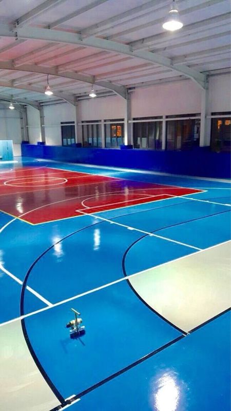Эпоксидный наливной пол для спорткомплекса Эпоксидный наливной пол для спорткомплекса
