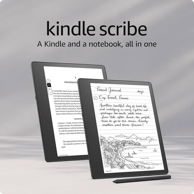 Amazon kindle Scribe с функцией рукописного ввода и со стилусом