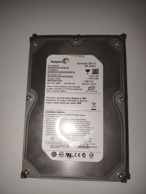 HDD жёсткий диск 250 ГБ HDD жёсткий диск 250 ГБ