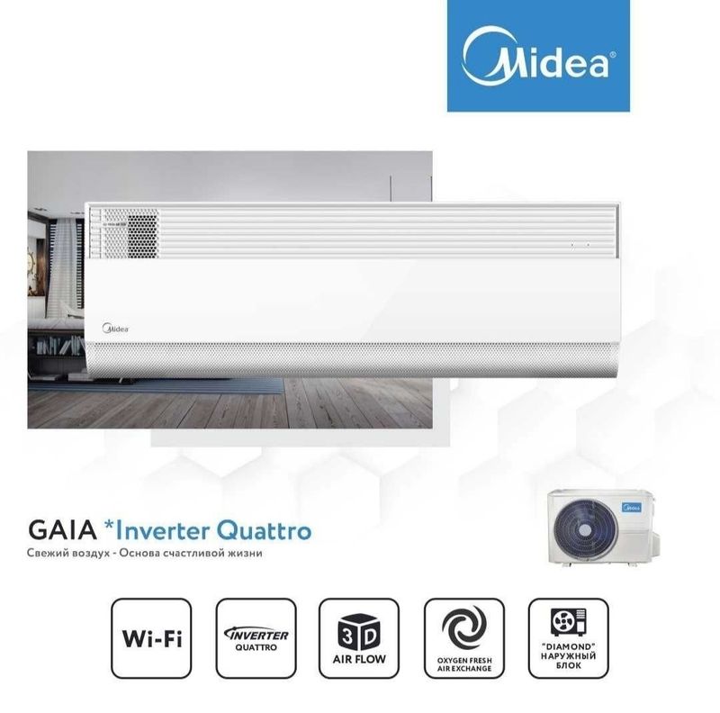 Midea GAIA 18 000 BTU – Инновационный кондиционер для свежего воздуха