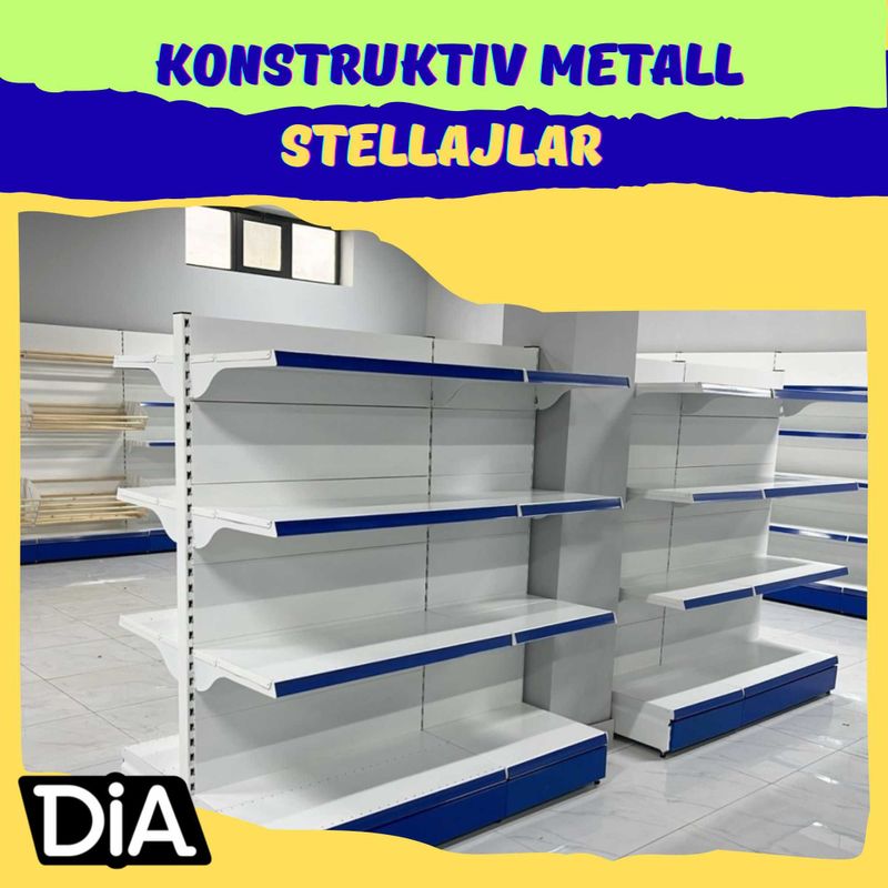 Стеллаж металлический сборный, konstruktiv metall stellajlar