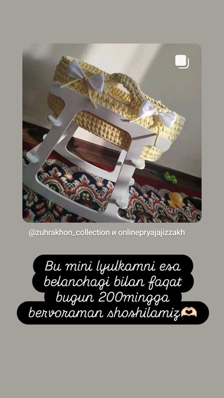 Bolalar lyulkasi va qizaloqlar uchun mini lyulka
