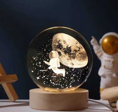 Хрустальный шар ночник 3D 8см антистресс - светильник LED лампа Хрустальный шар ночник 3D 8см антистресс - светильник LED лампа
