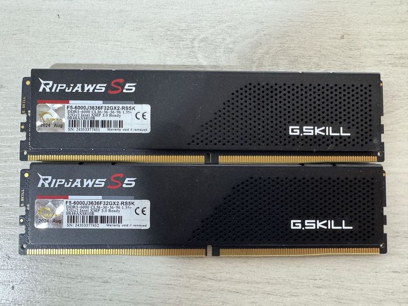 G.Skill Ripjaws S5 2x32GB 6000MHz cl36 G.Skill Ripjaws S5 2x32GB 6000MHz cl36