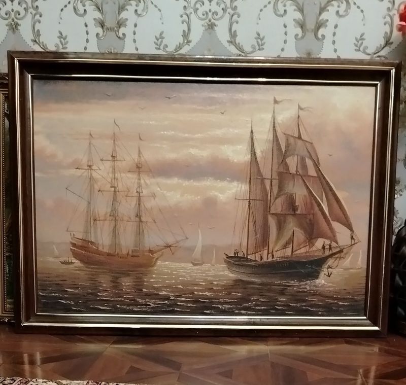Большая 100 × 80 картина, масло. Большая 100 × 80 картина, масло.