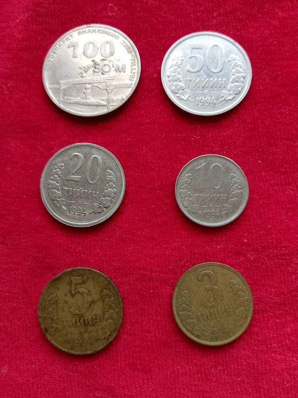 Монеты Узбекистана 1994г