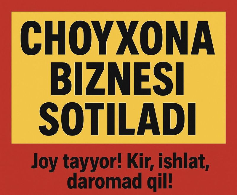 Tayyor biznes sotiladi йоки шериклик. Арзон аренда Tayyor biznes sotiladi йоки шериклик. Арзон аренда