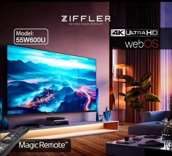 Телевизор ZIFFLER 55/4k UHD SMART webOS TV/Турция/Multi пульт