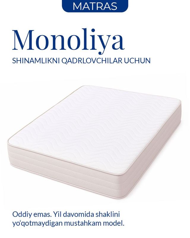 AS Monoliya — tinch uyqu uchun ortopedik yechim