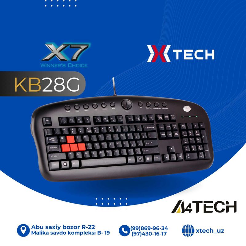 Клавиатуры и мышь A4tech X7 KB28G / BK718 Клавиатуры и мышь A4tech X7 KB28G / BK718