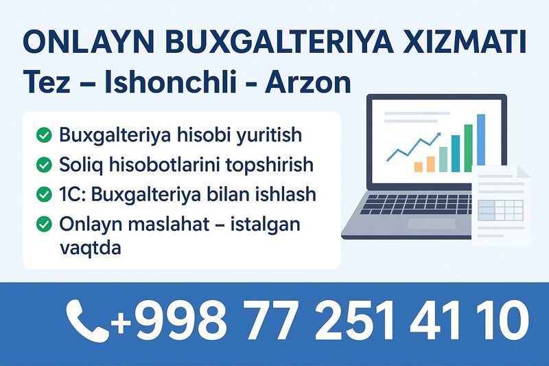 Onlayn buxgalteriya xizmatlari tez va ishonchli ?