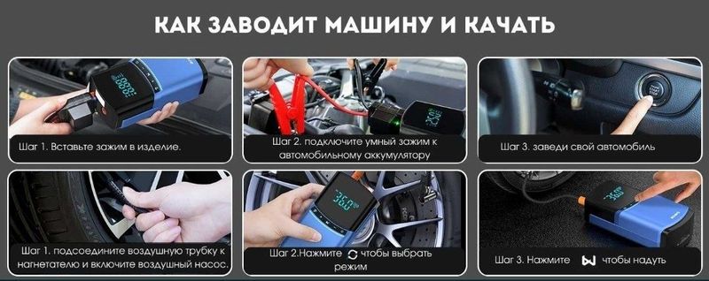 Автомобильный беспроводной компрессор от бренда «B