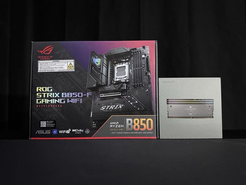 Corsair Dominator TITANIUM 32GB 6000Mhz cl30 + ROG Strix B850-F Gaming