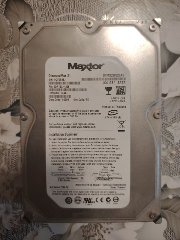 Hard disk maxtor diamondmax 21 320gb Hard disk maxtor diamondmax 21 320gb