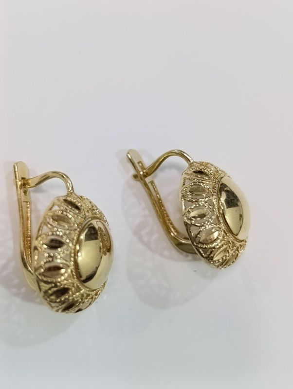 Золотые серьги. Турция.Проба 585 ,вес 5,01
