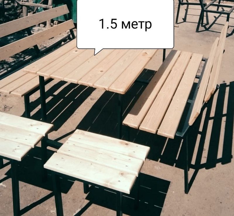 Стол 2 скамейка 2 стульчик