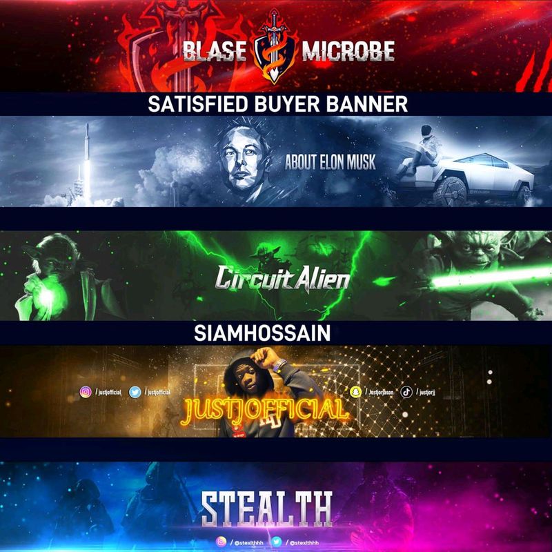 YT, insta, TikTok uchun LOGO, BANNER, SHAPKA VA HK YT, insta, TikTok uchun LOGO, BANNER, SHAPKA VA HK