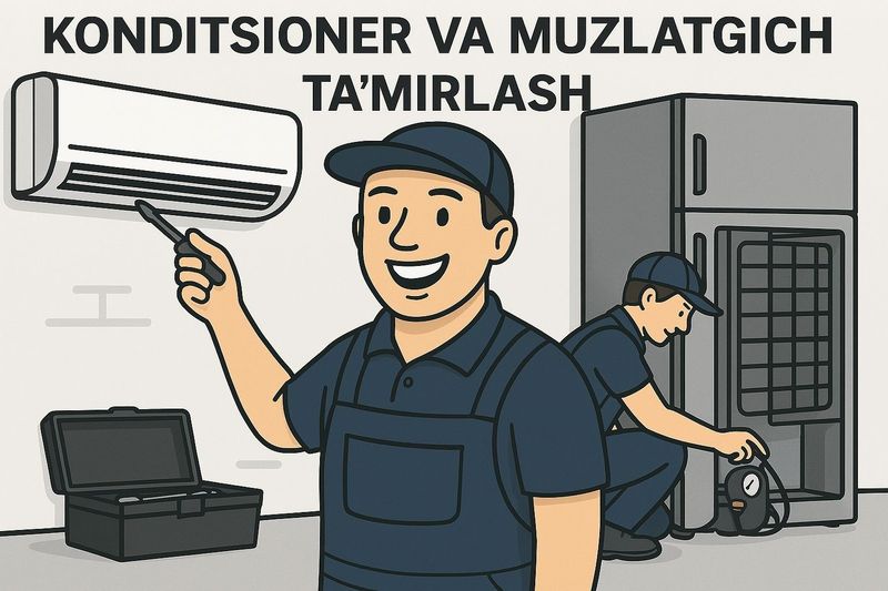 Muzlatgich va konditsioner tamirlaymiz. Ремонт кондиционеров и холодил
