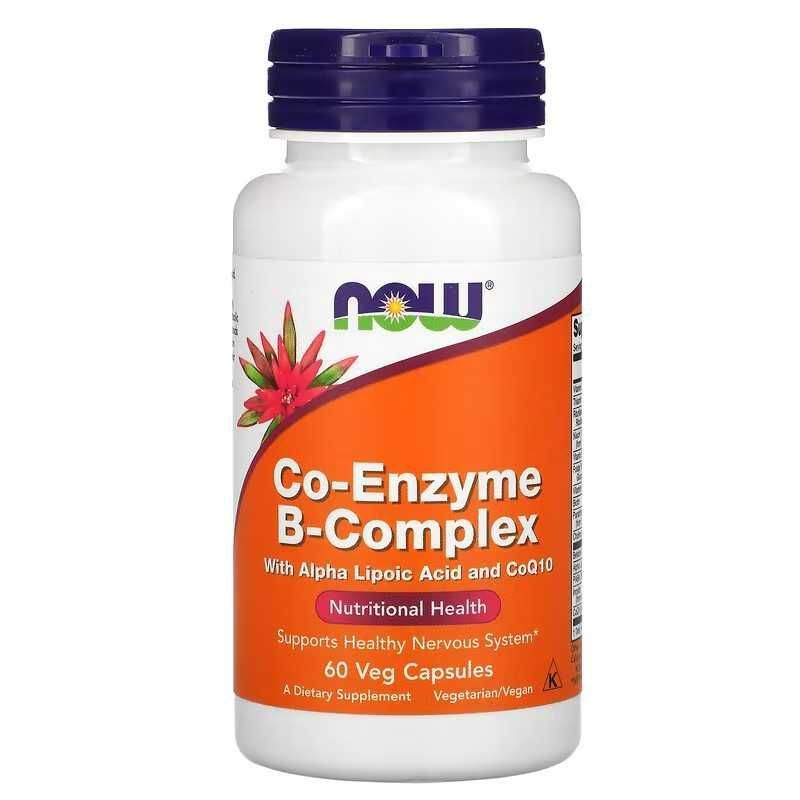 NOW Foods Co Enzyme B Complex комплекс коферментов группы B 60 капсул NOW Foods Co Enzyme B Complex комплекс коферментов группы B 60 капсул