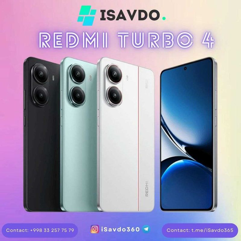 Redmi Turbo 4 (Oldindan to`lovsiz | Без предоплаты) (Рассрочка) Redmi Turbo 4 (Oldindan to`lovsiz | Без предоплаты) (Рассрочка)