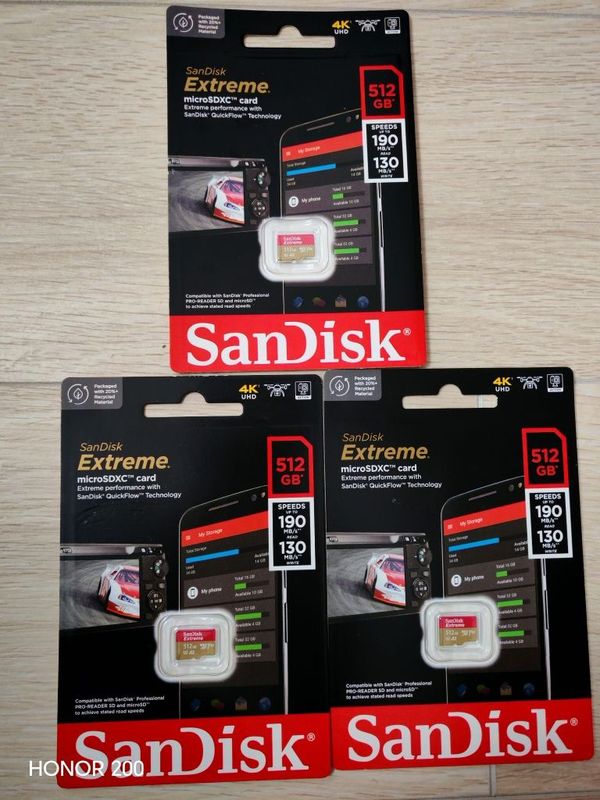 Sandisk extreme microsd 512GB Sandisk extreme microsd 512GB