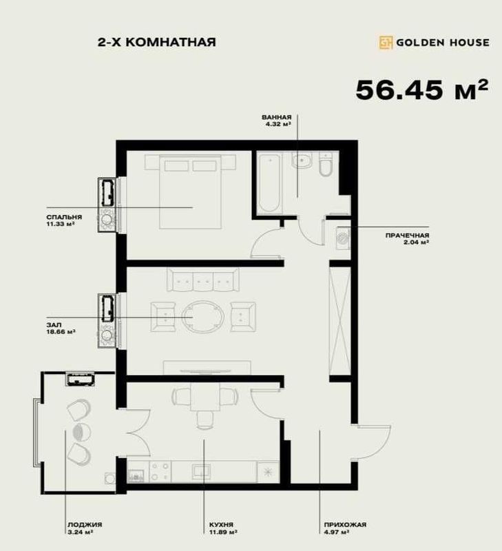 СРОЧНО Продается жк OZ MAKON 2 комнатная 56 м2 10 этаж Фергана Йули