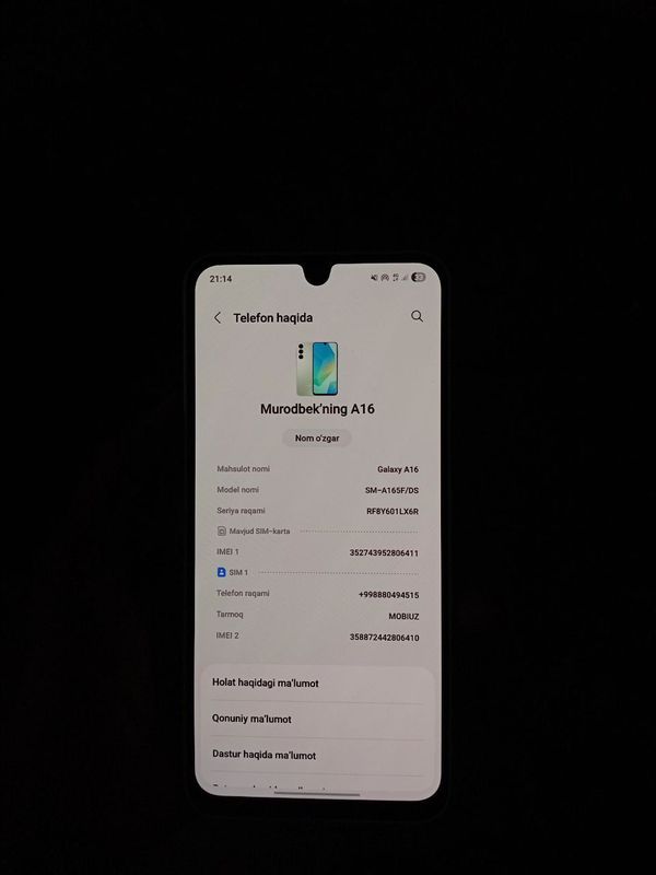 Samsung a16 sotiladi Samsung a16 sotiladi