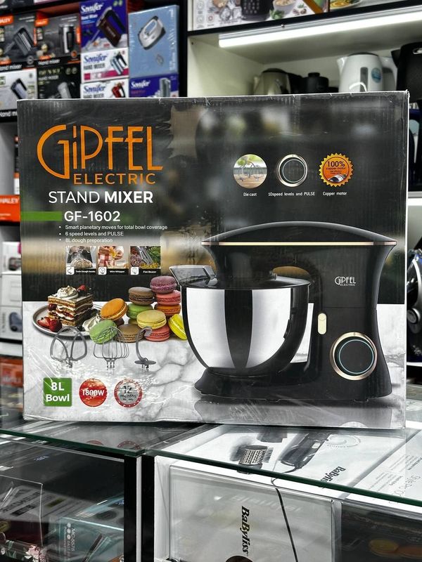 Планетарный миксер GIPHEL 1602 8L, 6 скоростей Планетарный миксер GIPHEL 1602 8L, 6 скоростей