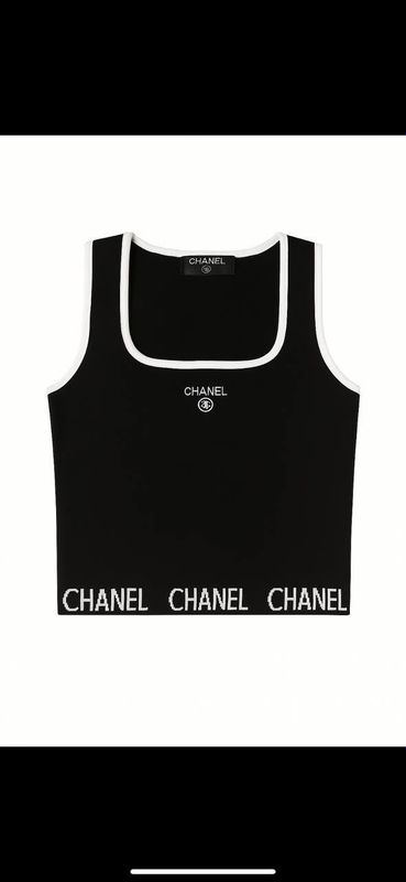 Chanel qora tank top Chanel qora tank top
