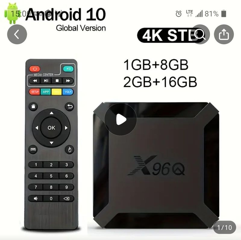 Smart box android tv pristavka x96q