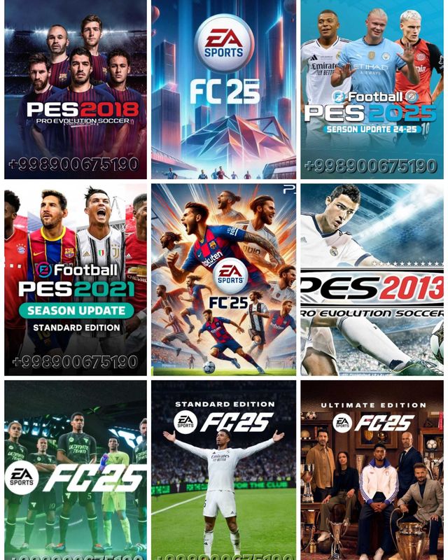 PS4,PS5 uchun FC25 PES18 PES 21 yozib beramiz