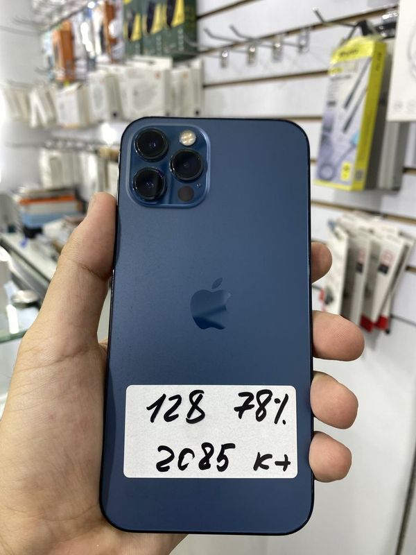 iPhone 12 pro, patcific blue, 128GB, 78%, iPhone 12 pro, patcific blue, 128GB, 78%,
