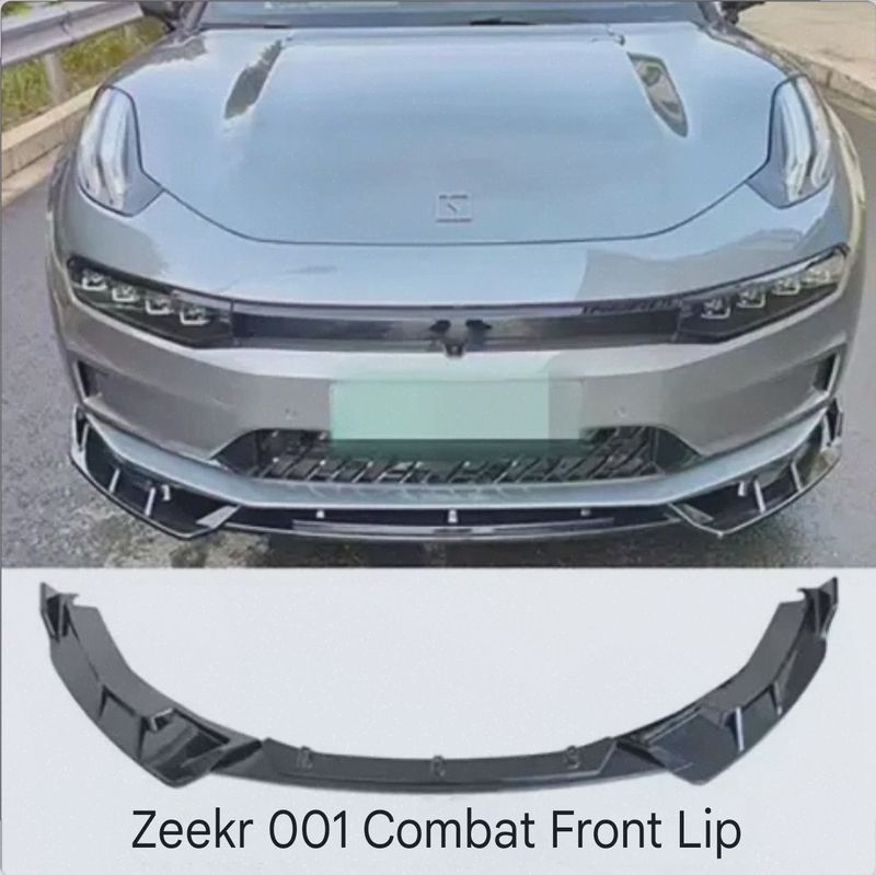 На Zeekr 001 карбон споллер на передней бамфер, На Zeekr 001 карбон споллер на передней бамфер,