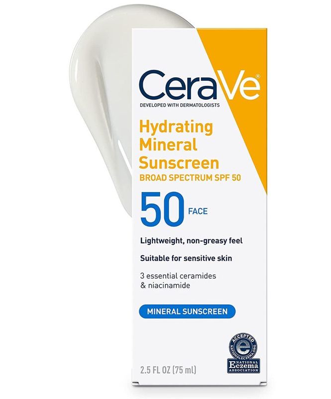 Spf 50 - CeraVe hydrating Mineral Sunscreen 50 Face