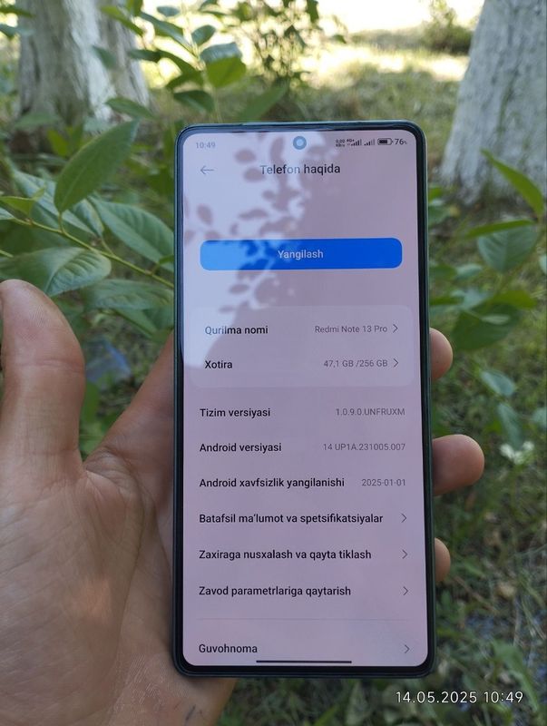 Redmi not 13 pro 8+4/256 xotrasi