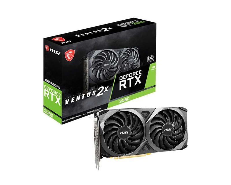 Видеокарта - MSI RTX 3060 Ventus 2X 12G OC Видеокарта - MSI RTX 3060 Ventus 2X 12G OC