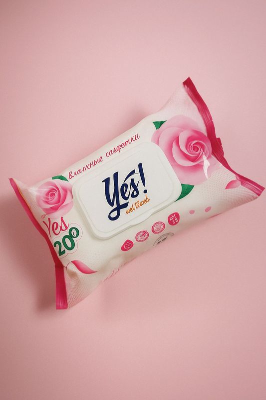 Nam salfetkalar Yes Rose 120 dona