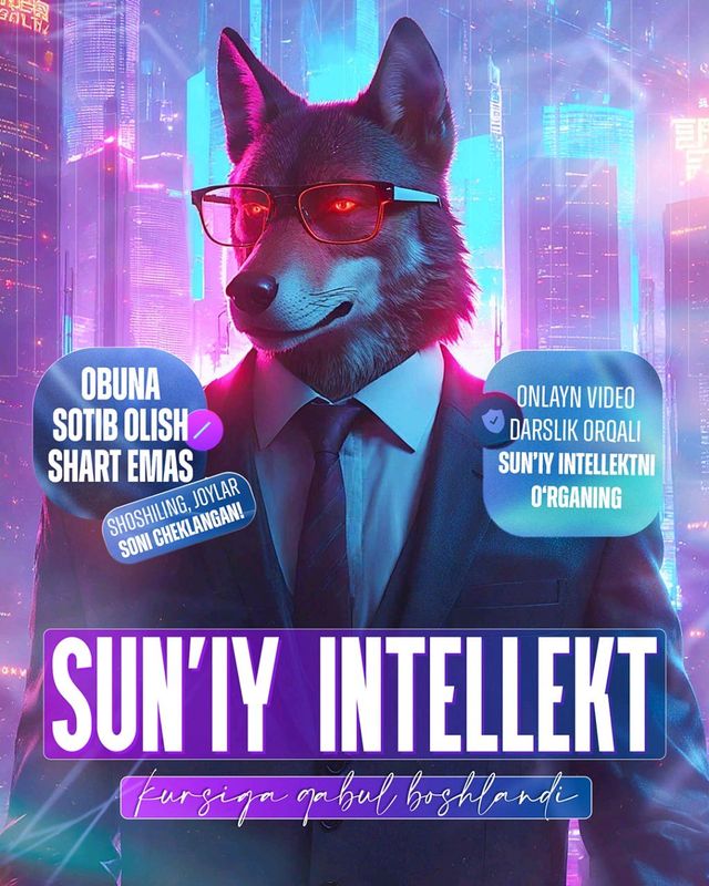 SUN'IY INTELLEKT onlayn kursi SUN'IY INTELLEKT onlayn kursi