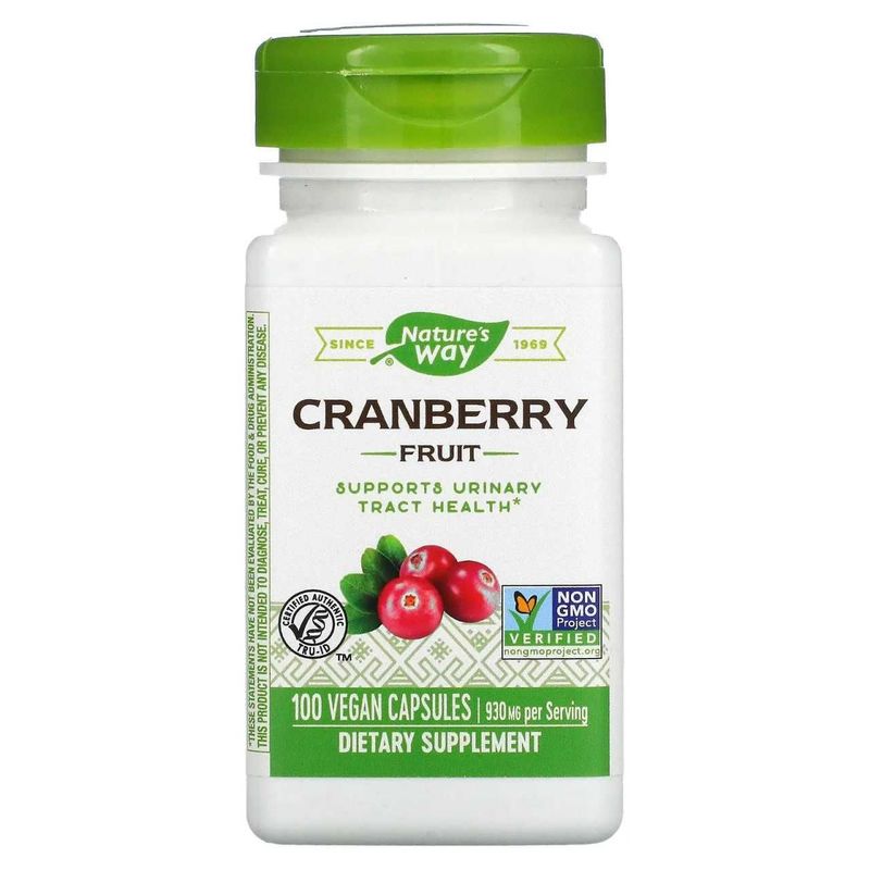 Nature's Way, плоды клюквы, 930 мг, 100 веганских капсул. Cranberry Nature's Way, плоды клюквы, 930 мг, 100 веганских капсул. Cranberry