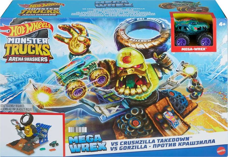 Hot Wheels Monster Trucks Arena Smashers MEGA-Wrex против Crushzilla Hot Wheels Monster Trucks Arena Smashers MEGA-Wrex против Crushzilla