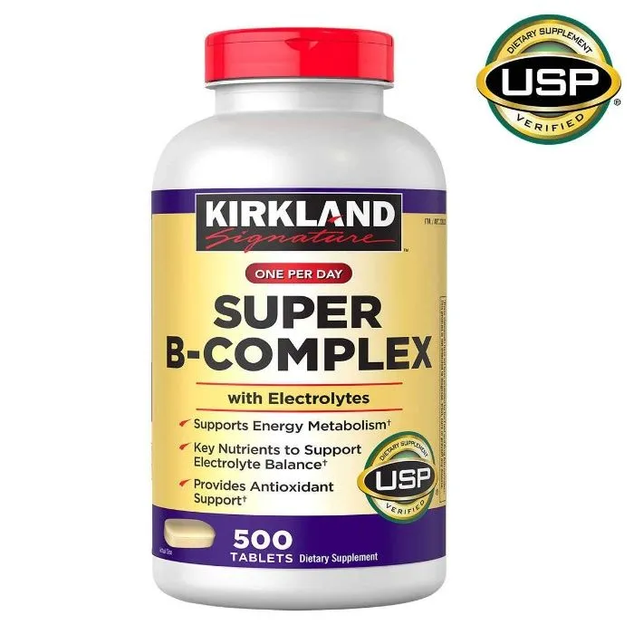Super B-Complex комплекс витаминов США от Kirkland БАД 500 таблеток Super B-Complex комплекс витаминов США от Kirkland БАД 500 таблеток