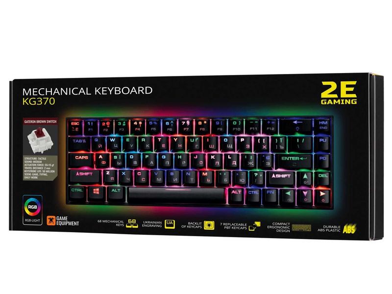 ПРОДАМ 2E GAMING KG370 Игровая Механическая клавиатура. Подсветкой RGB