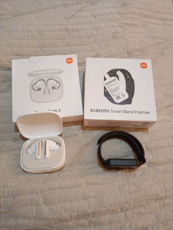 Наушники редми Budus6.часы смарт xiaomiband9active Наушники редми Budus6.часы смарт xiaomiband9active