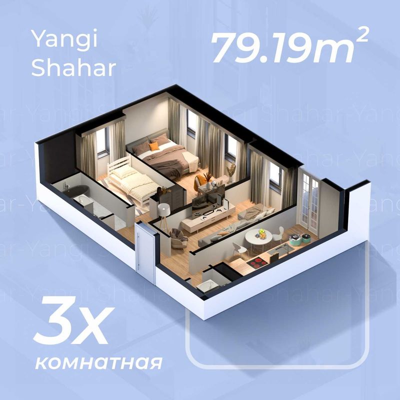 79.19 3 xonali xonadonlar xamyonbop narxlarda 79.19 3 xonali xonadonlar xamyonbop narxlarda