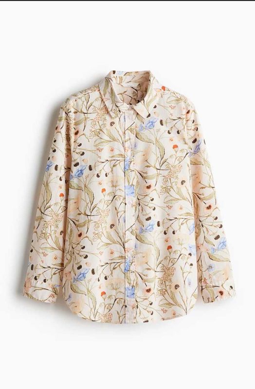 Новая рубашка хлопок /лен H&M, размер XXL (58/62)