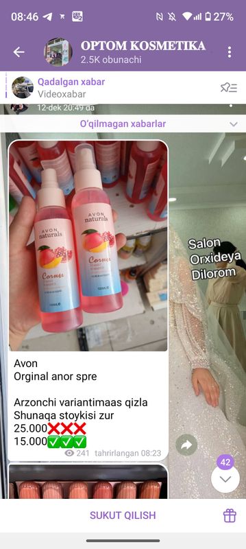sprey xidi juda xushboy