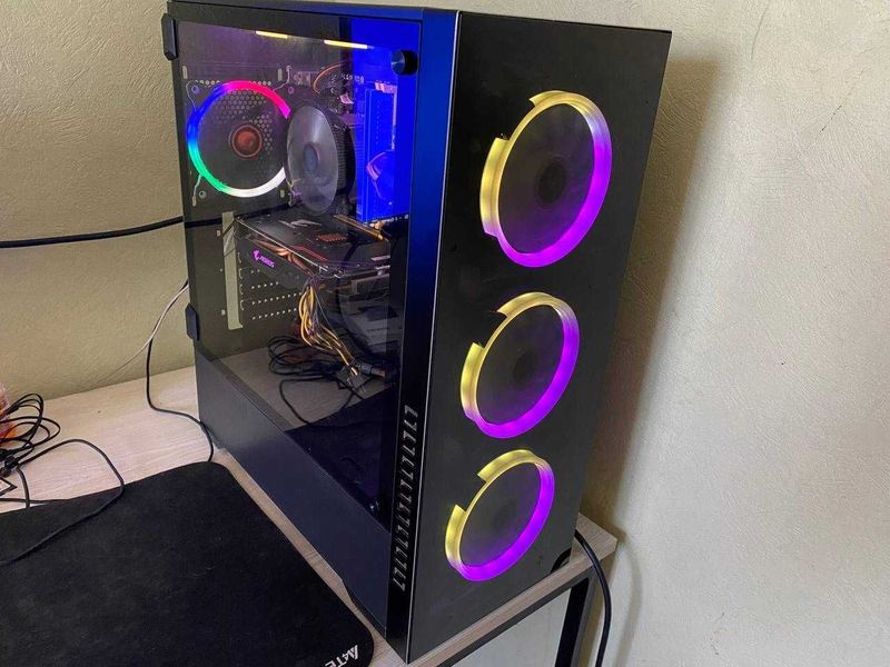 Игровой ПК кейс h310 i3 9100F 16GB DDR4 AORUS RX570 SSD128 HDD 1TB Игровой ПК кейс h310 i3 9100F 16GB DDR4 AORUS RX570 SSD128 HDD 1TB