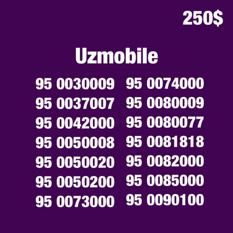 Uzmobile chiroyli premium gold raqamlari/ Золотые красивые номера
