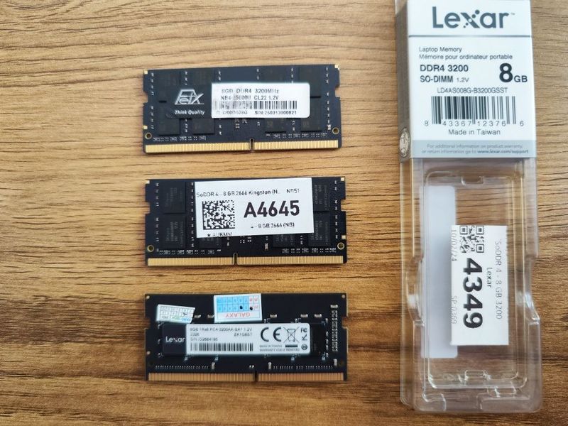 3 та DDR4 ноутбук RAM — янги, ишлатилмаган